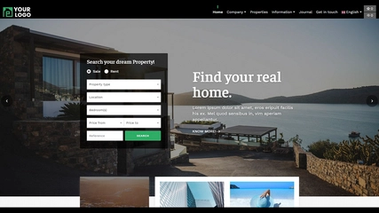 Anteprima di un template configurabile per siti web CASAFARI CRM 01